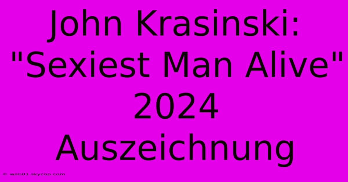 John Krasinski: 