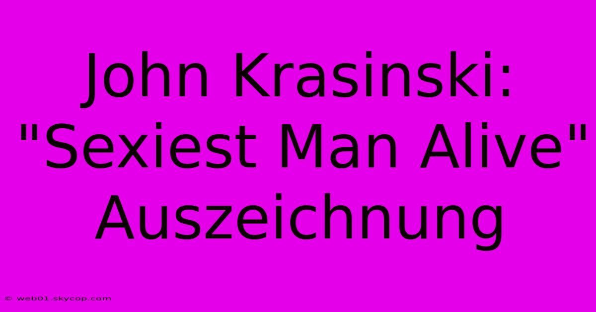 John Krasinski: 