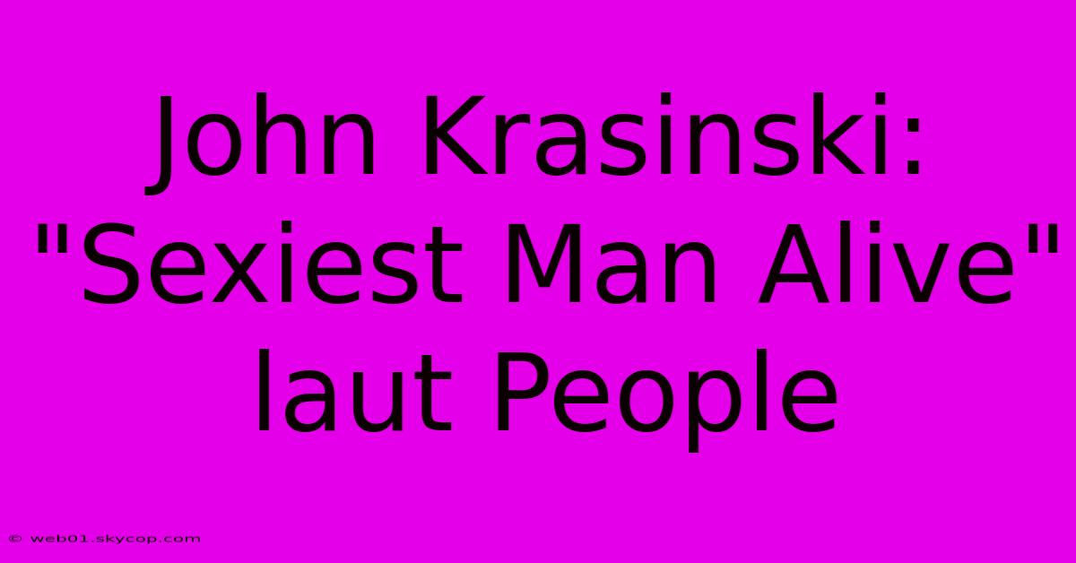 John Krasinski: 