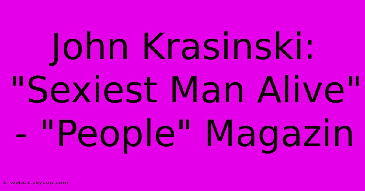 John Krasinski: 