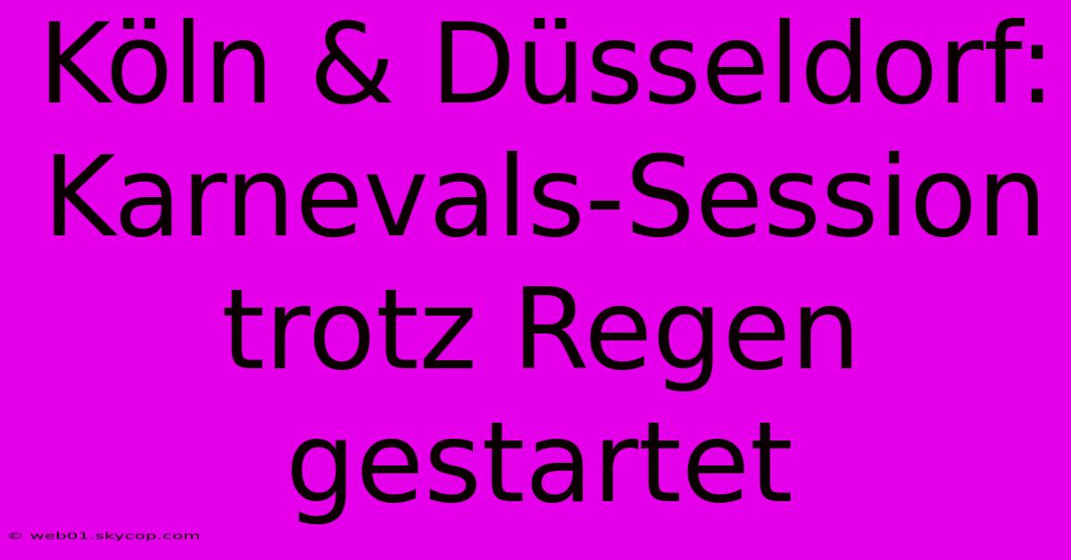 Köln & Düsseldorf: Karnevals-Session Trotz Regen Gestartet 