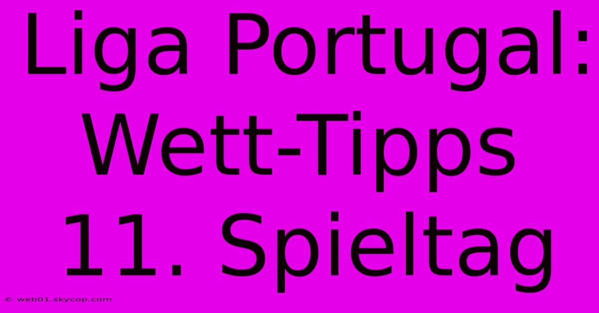 Liga Portugal: Wett-Tipps 11. Spieltag