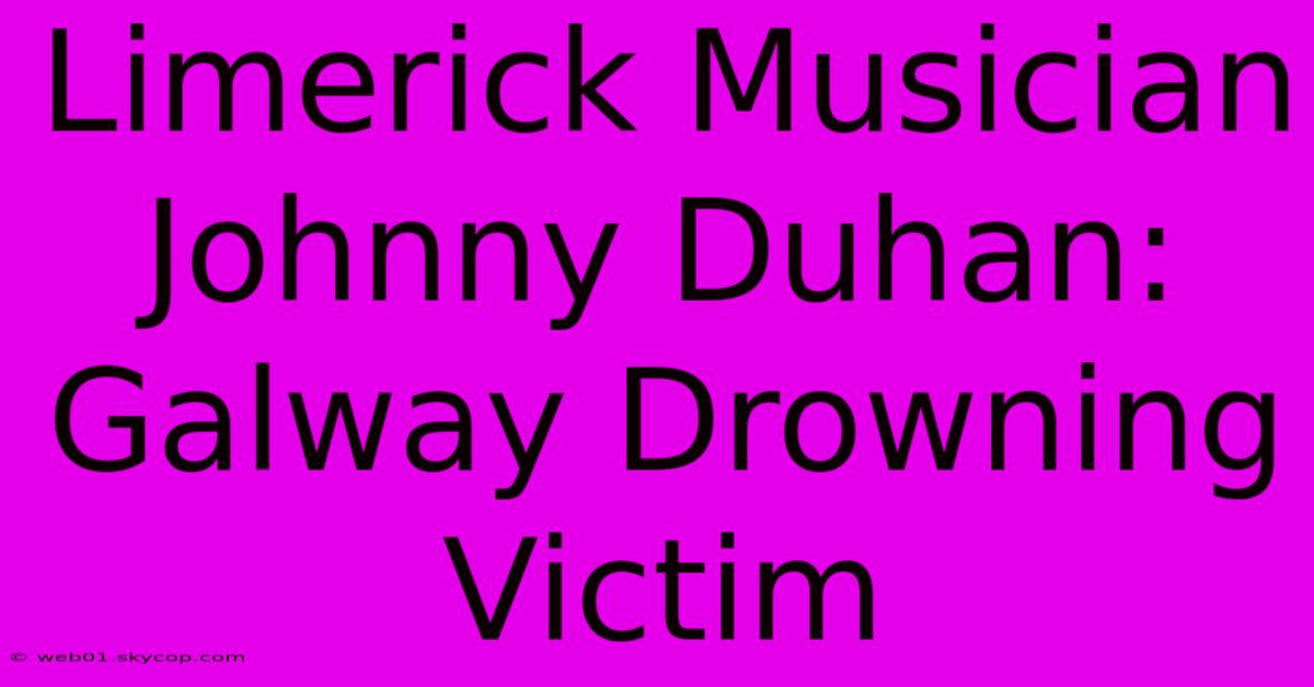 Limerick Musician Johnny Duhan: Galway Drowning Victim 