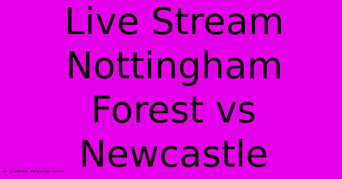 Live Stream Nottingham Forest Vs Newcastle