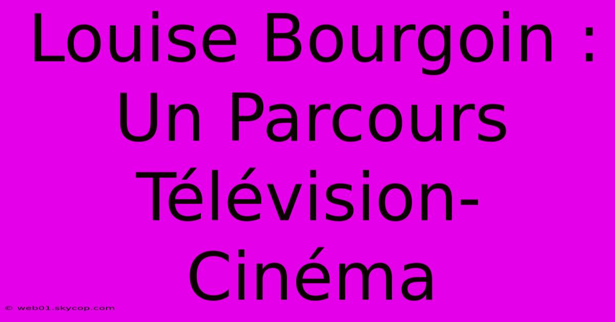 Louise Bourgoin : Un Parcours Télévision-Cinéma