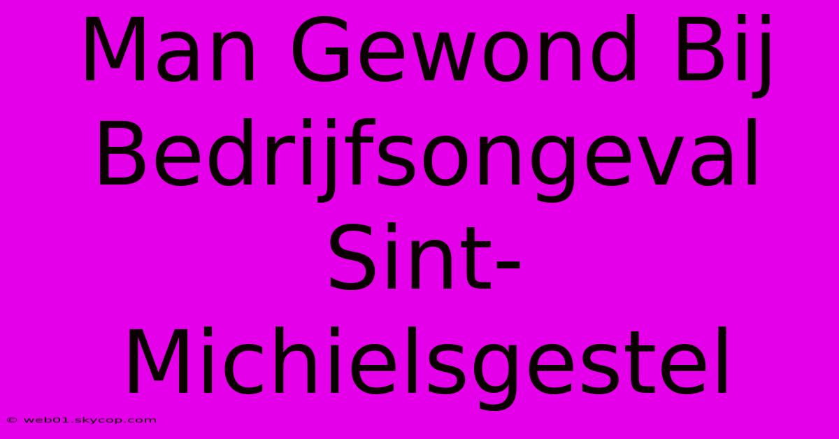 Man Gewond Bij Bedrijfsongeval Sint-Michielsgestel