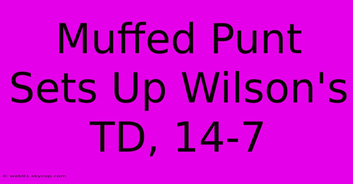 Muffed Punt Sets Up Wilson's TD, 14-7