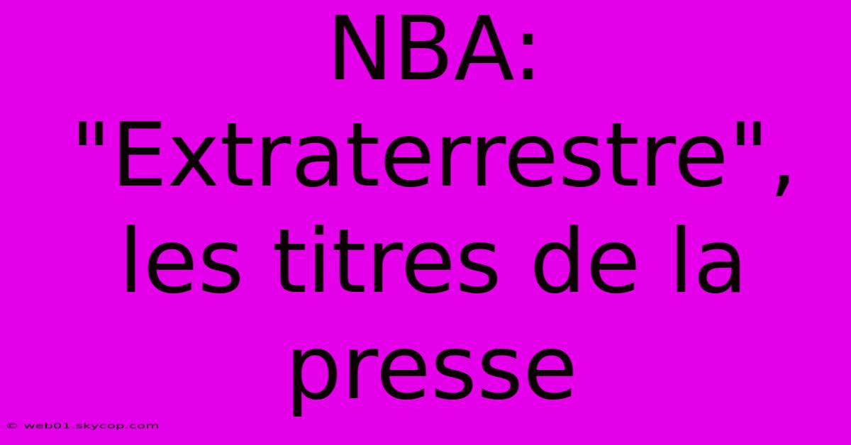 NBA:  