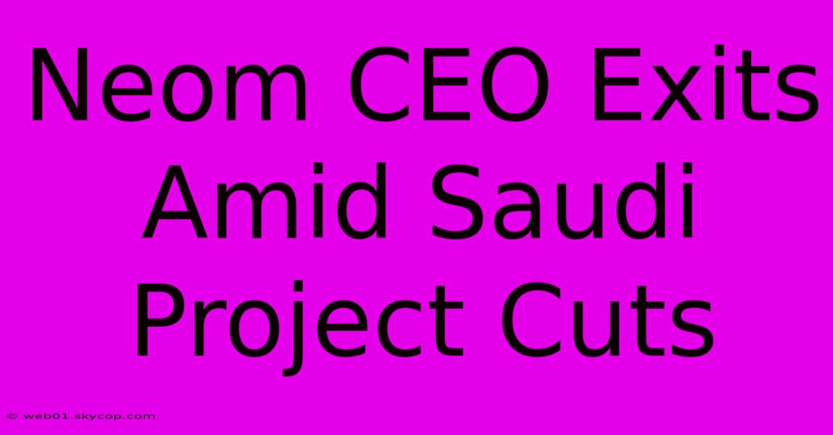 Neom CEO Exits Amid Saudi Project Cuts