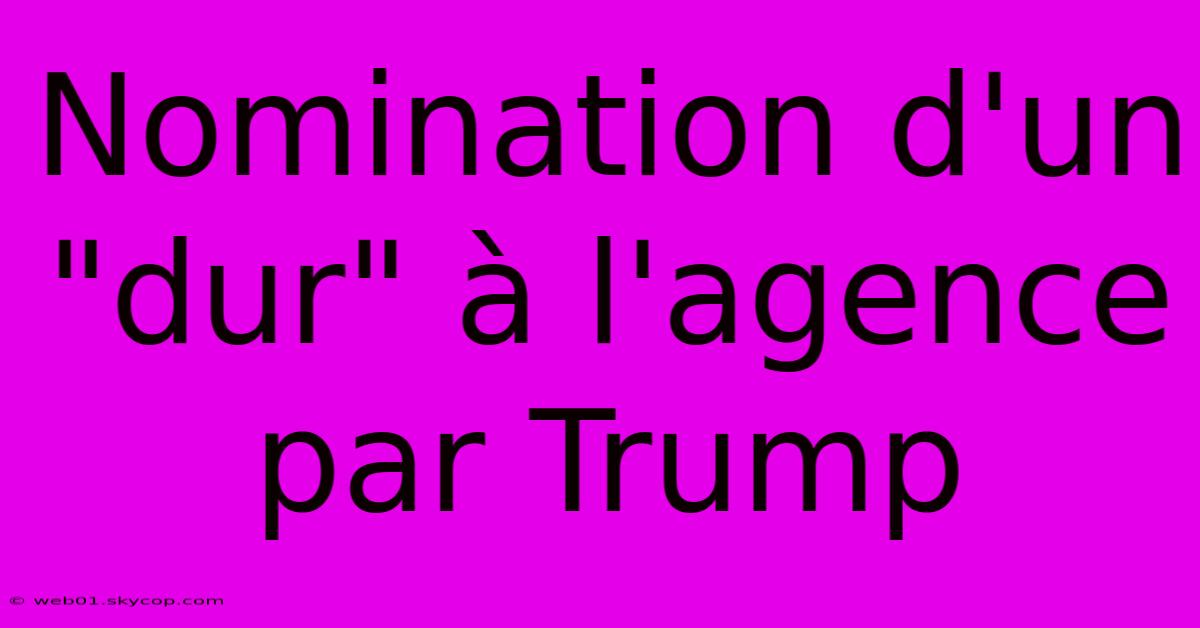 Nomination D'un 