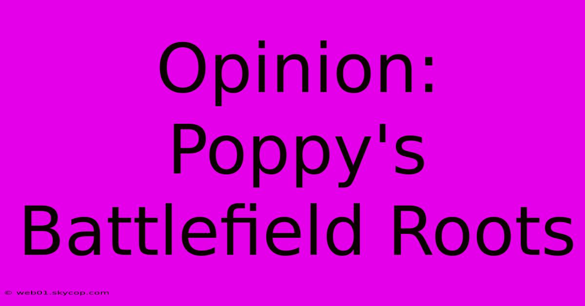 Opinion: Poppy's Battlefield Roots