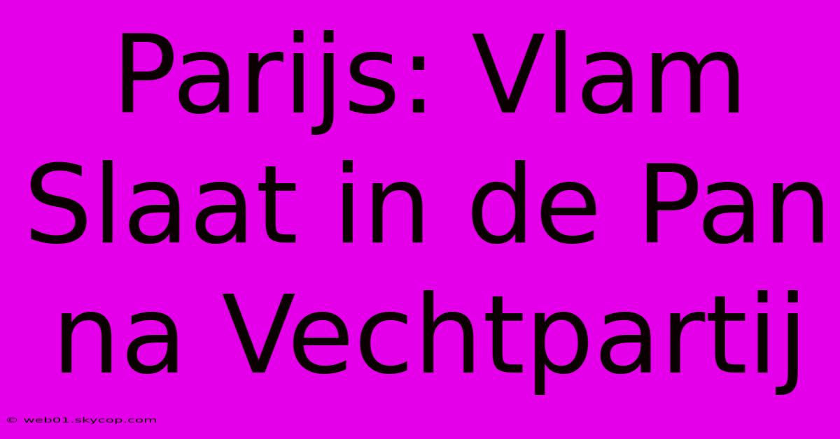 Parijs: Vlam Slaat In De Pan Na Vechtpartij