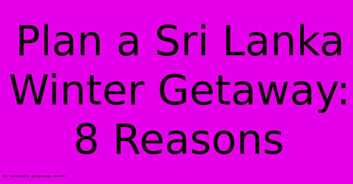 Plan A Sri Lanka Winter Getaway: 8 Reasons