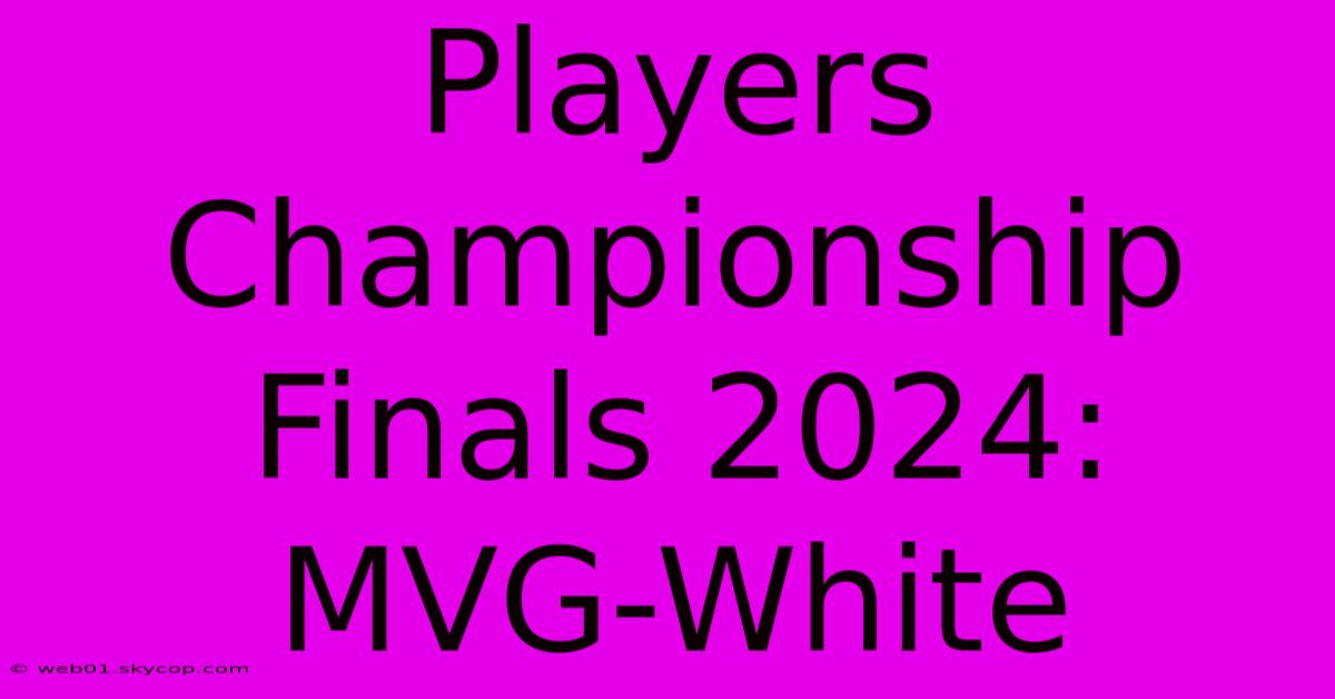 Players Championship Finals 2024: MVG-White