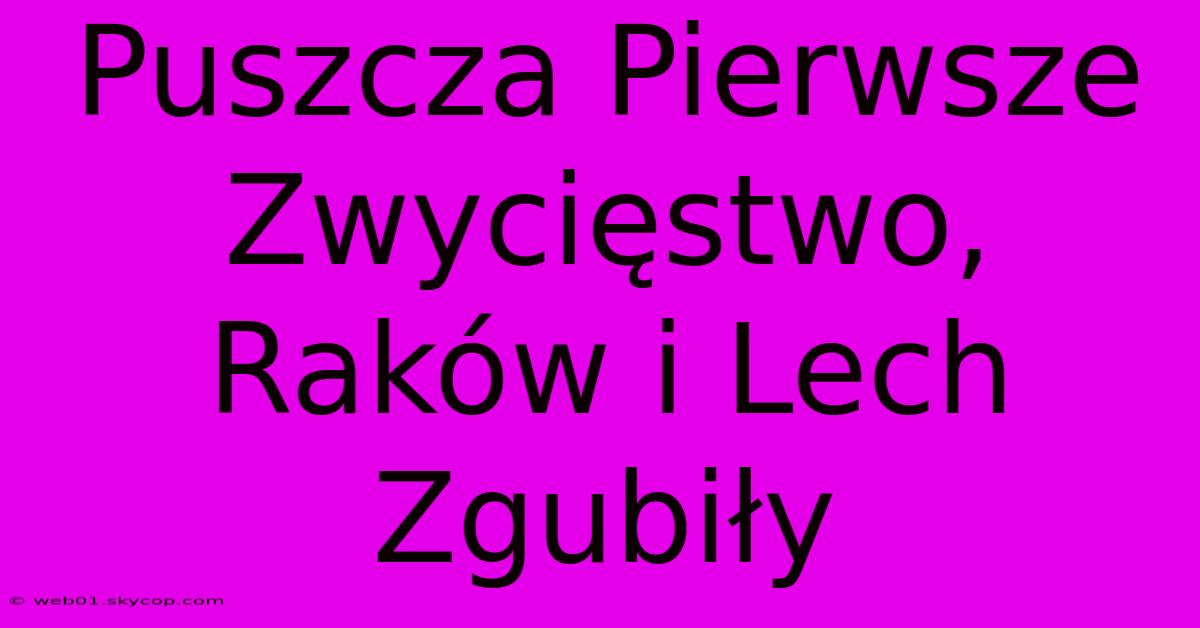 Puszcza Pierwsze Zwycięstwo, Raków I Lech Zgubiły 