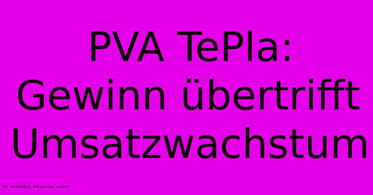 PVA TePla: Gewinn Übertrifft Umsatzwachstum 