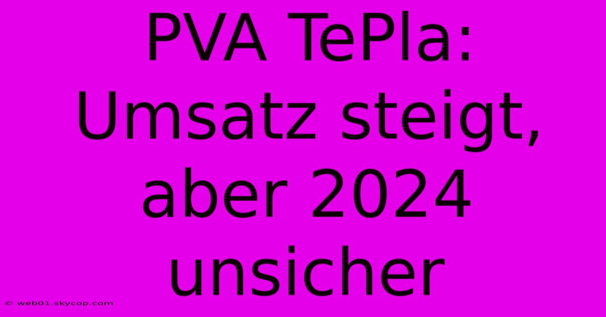 PVA TePla: Umsatz Steigt, Aber 2024 Unsicher 