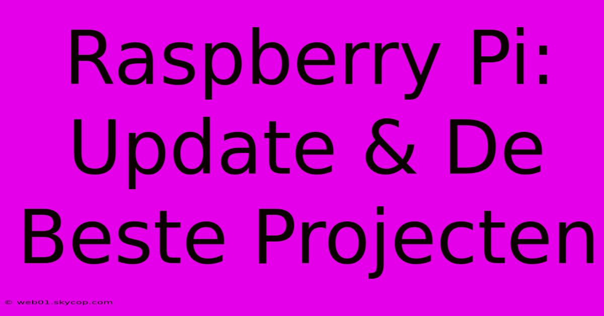 Raspberry Pi: Update & De Beste Projecten