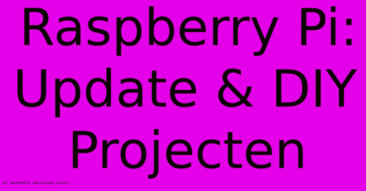 Raspberry Pi: Update & DIY Projecten