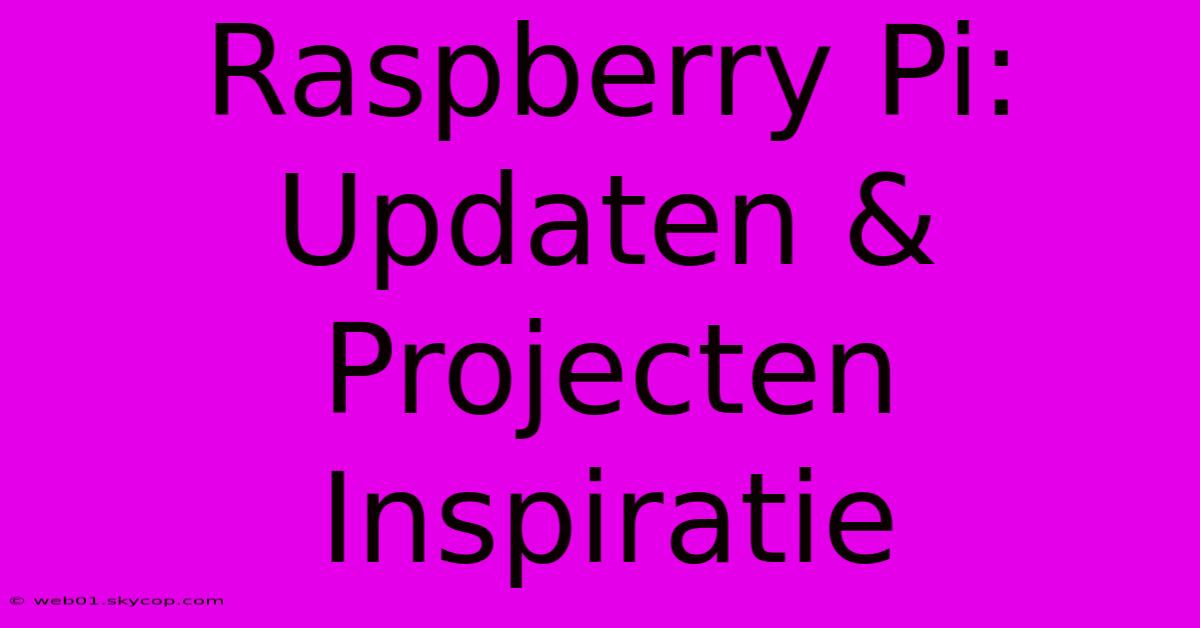 Raspberry Pi: Updaten & Projecten Inspiratie