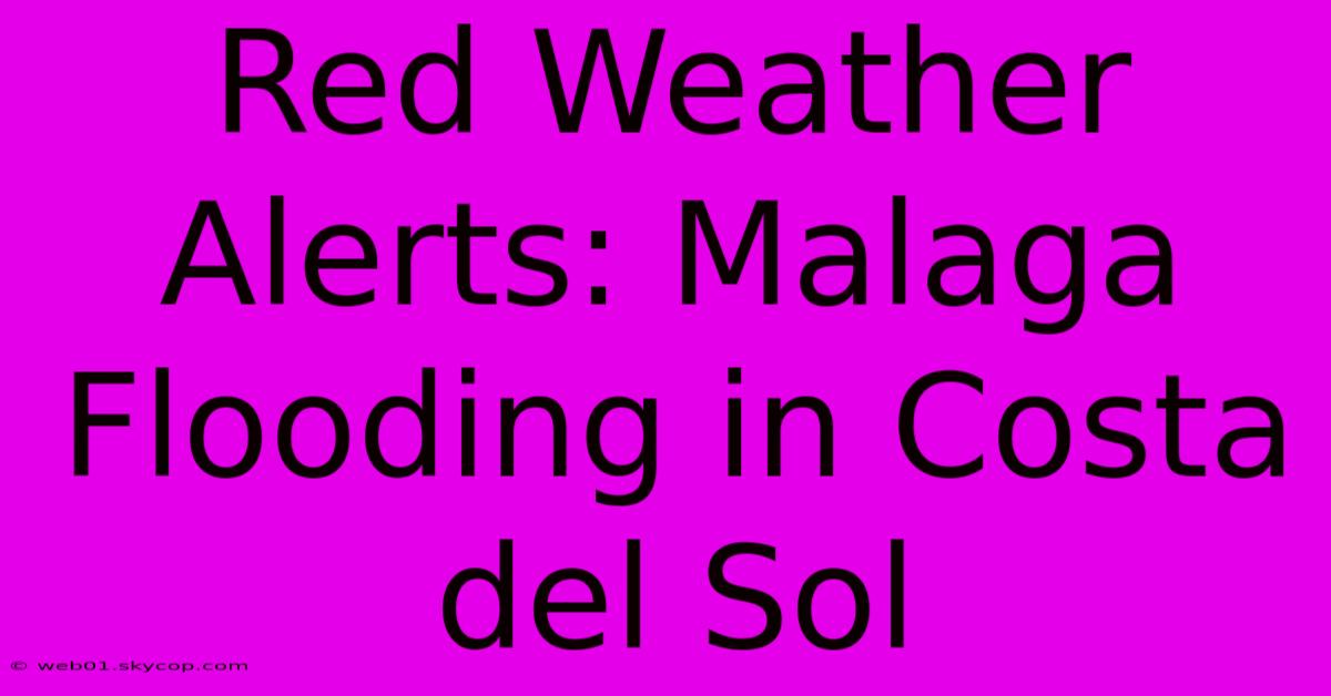 Red Weather Alerts: Malaga Flooding In Costa Del Sol