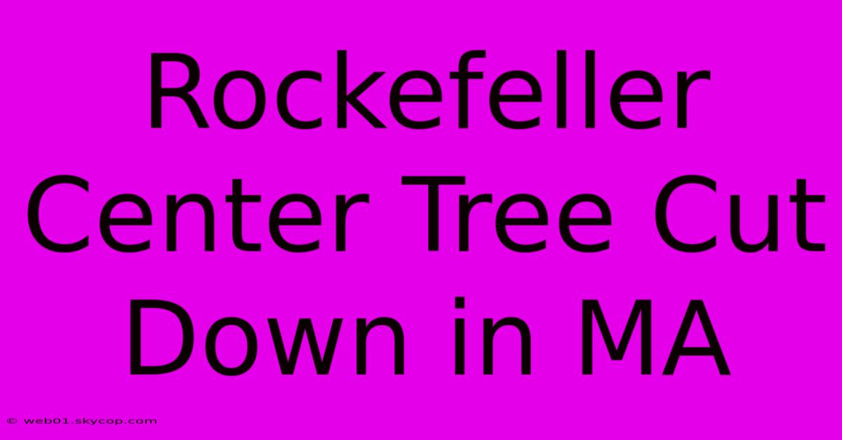 Rockefeller Center Tree Cut Down In MA