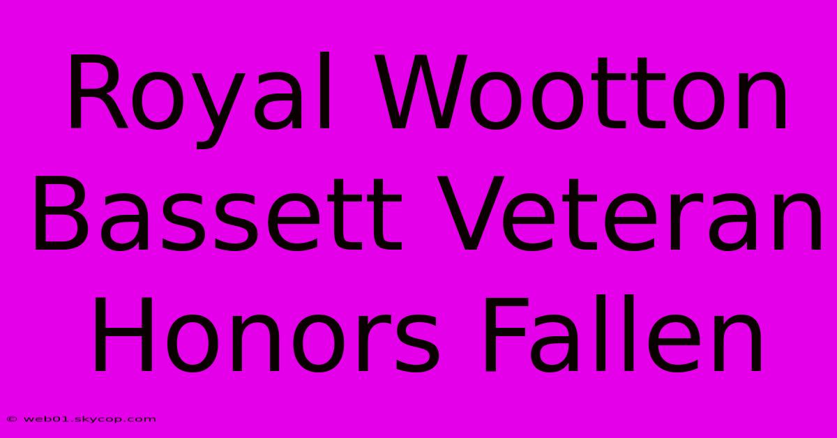 Royal Wootton Bassett Veteran Honors Fallen