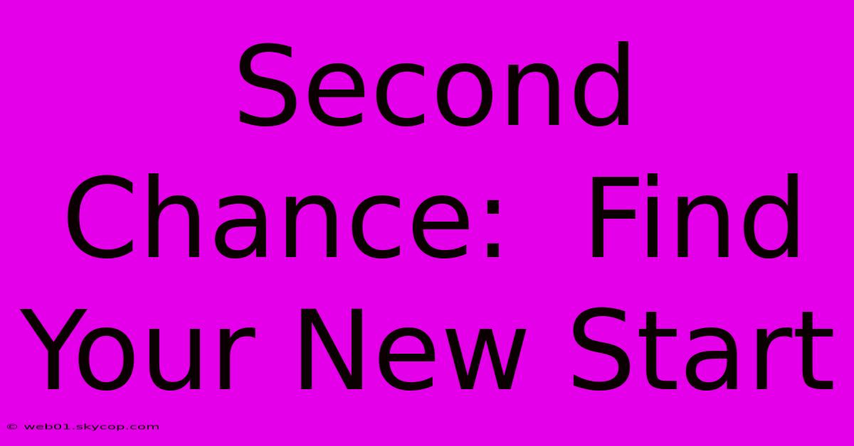 Second Chance:  Find Your New Start