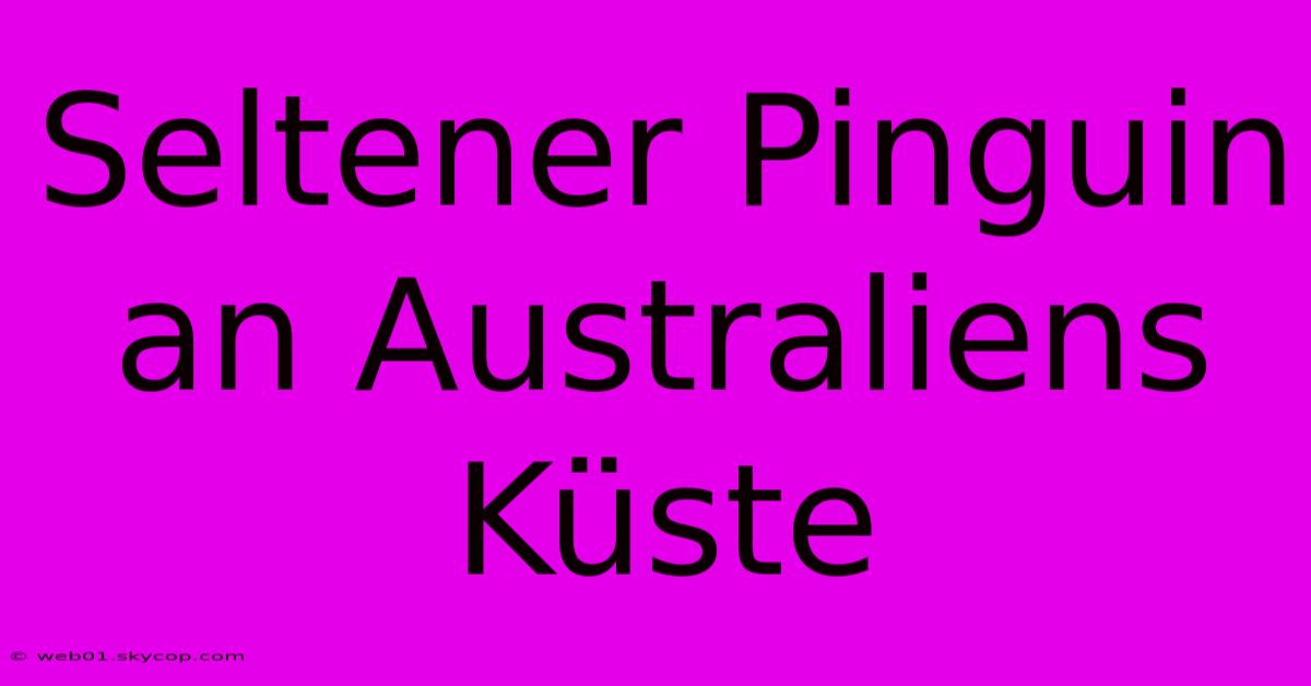 Seltener Pinguin An Australiens Küste