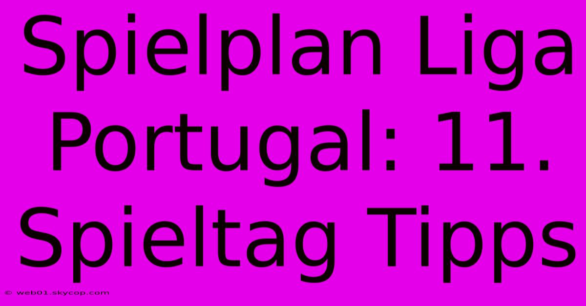 Spielplan Liga Portugal: 11. Spieltag Tipps