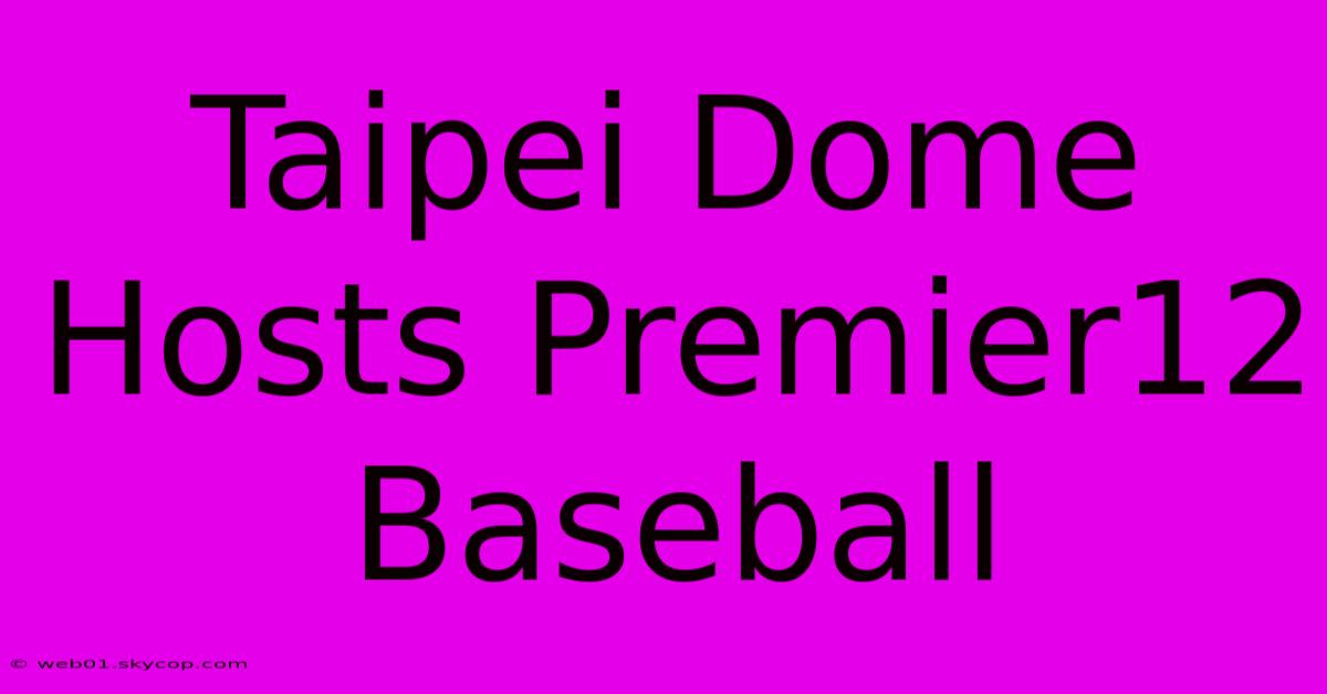 Taipei Dome Hosts Premier12 Baseball