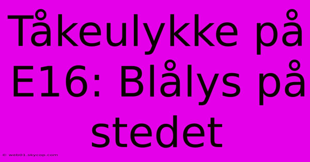 Tåkeulykke På E16: Blålys På Stedet