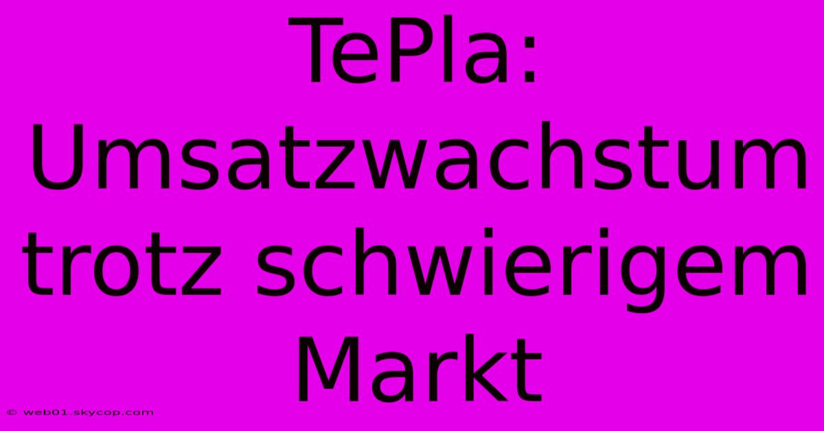 TePla: Umsatzwachstum Trotz Schwierigem Markt