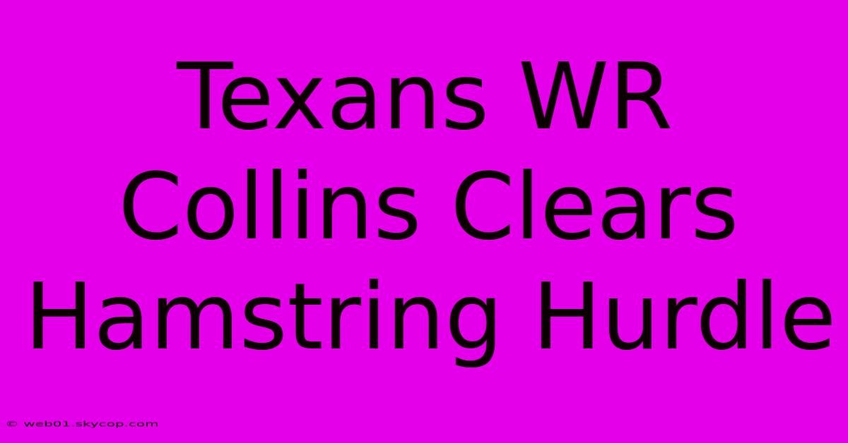 Texans WR Collins Clears Hamstring Hurdle