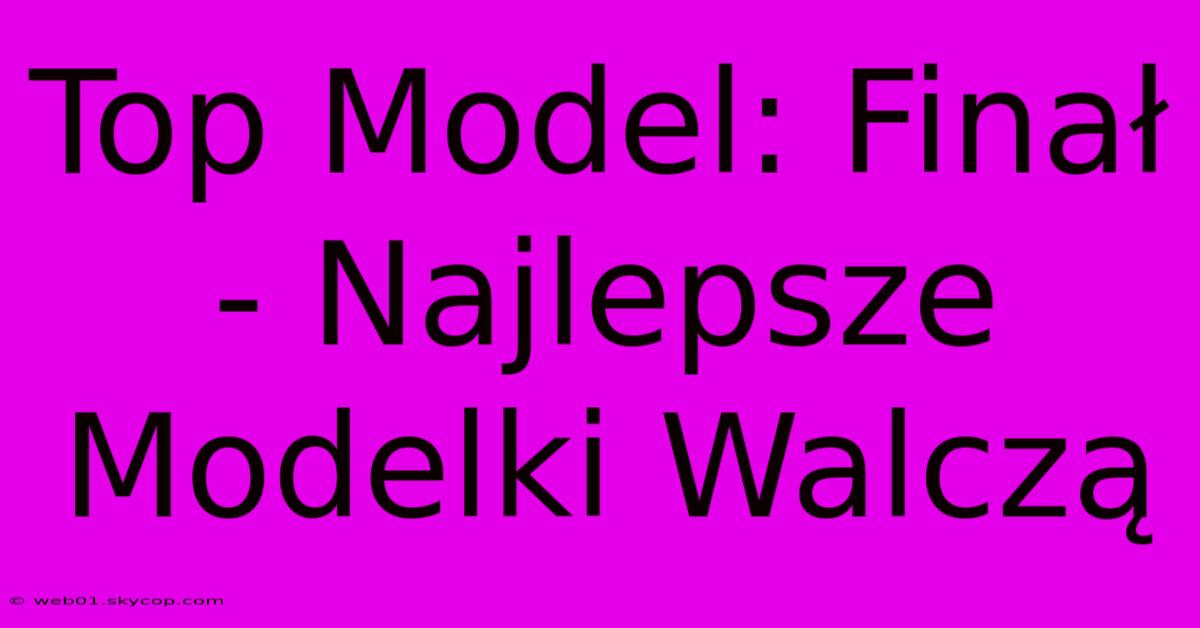 Top Model: Finał - Najlepsze Modelki Walczą