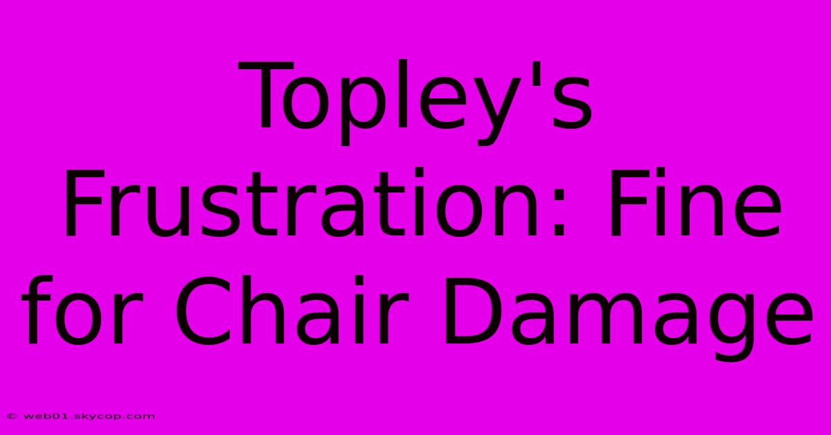 Topley's Frustration: Fine For Chair Damage