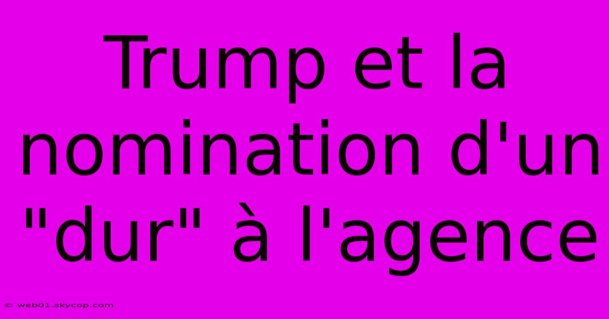 Trump Et La Nomination D'un 