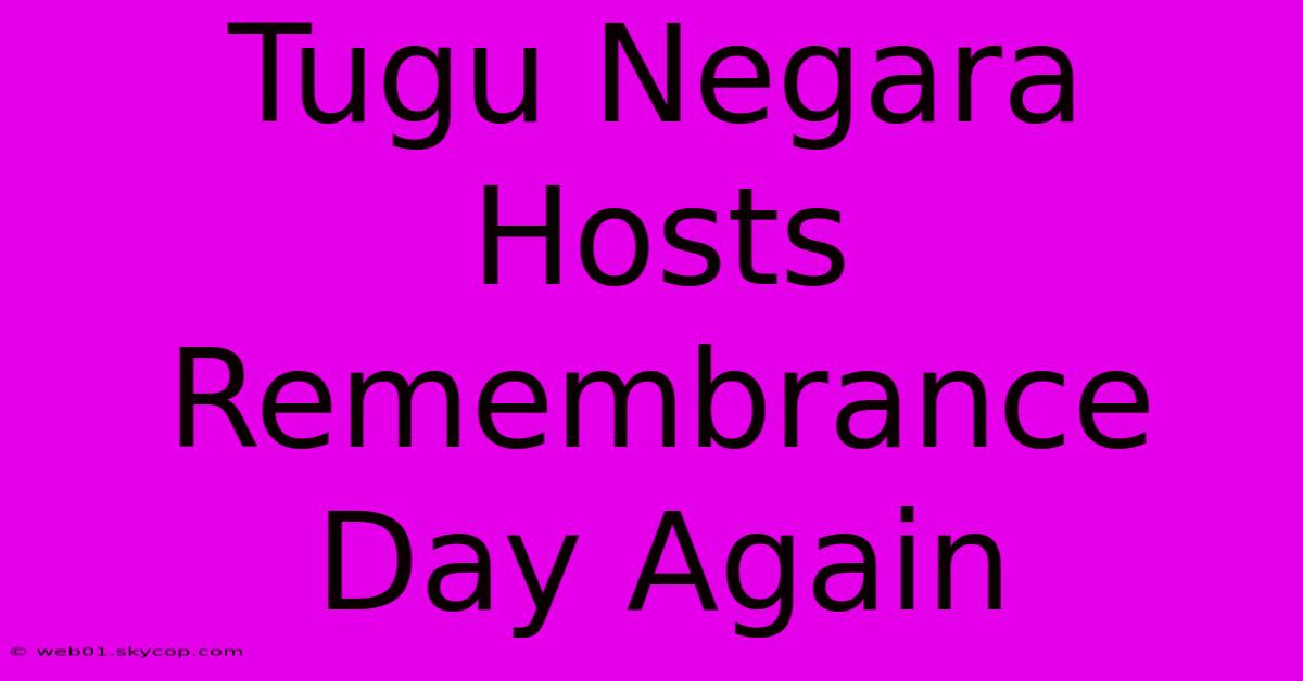 Tugu Negara Hosts Remembrance Day Again