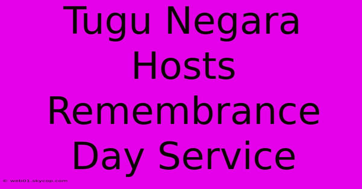 Tugu Negara Hosts Remembrance Day Service