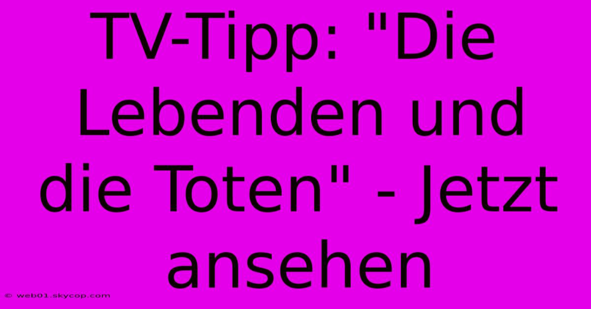 TV-Tipp: 