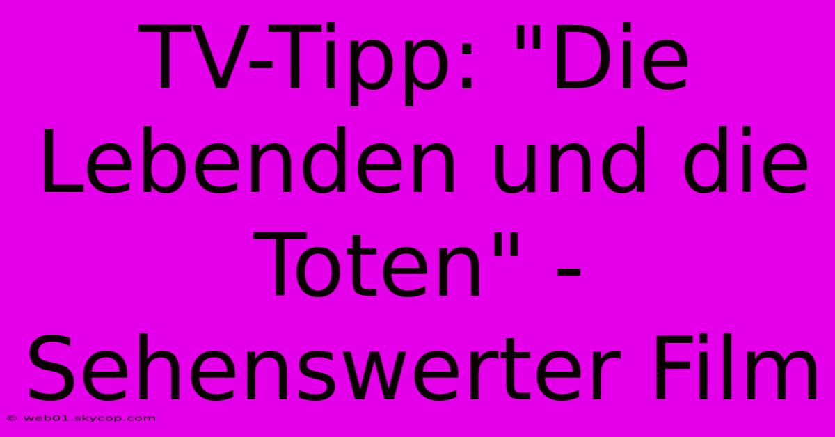 TV-Tipp: 