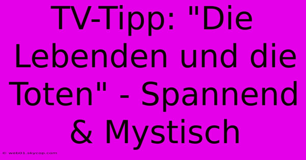 TV-Tipp: 