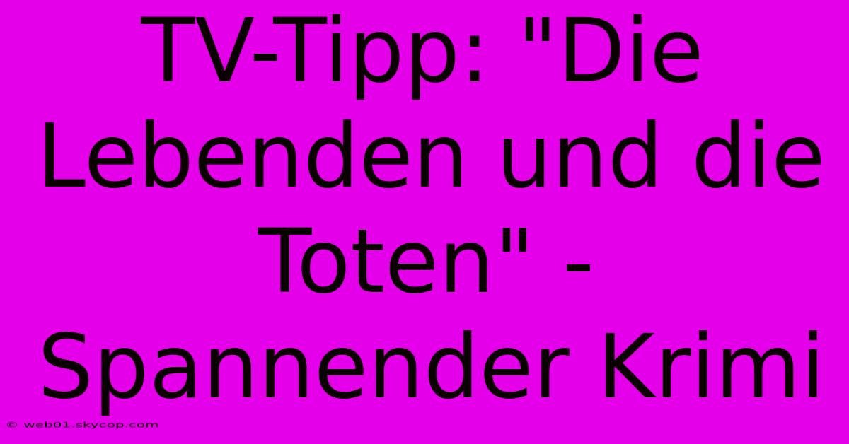 TV-Tipp: 