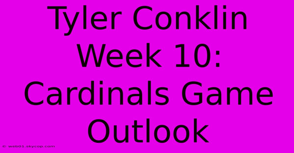 Tyler Conklin Week 10: Cardinals Game Outlook