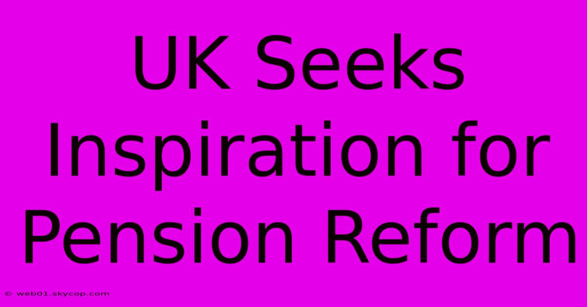 UK Seeks Inspiration For Pension Reform