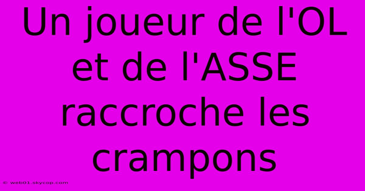 Un Joueur De L'OL Et De L'ASSE Raccroche Les Crampons