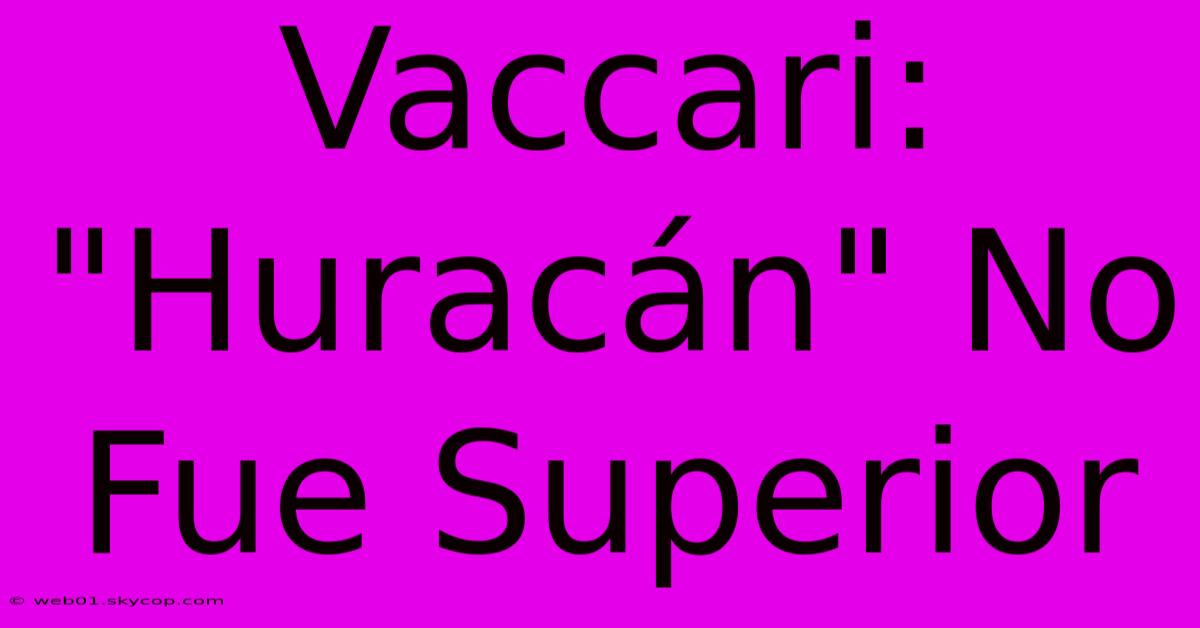 Vaccari: 