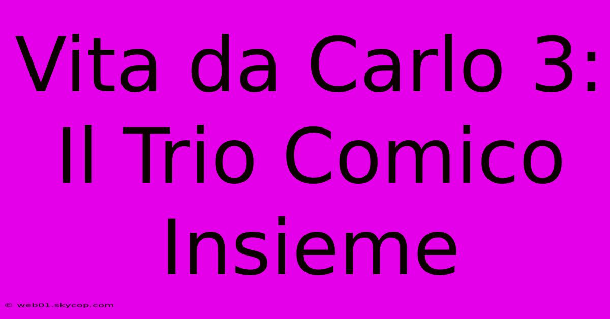 Vita Da Carlo 3: Il Trio Comico Insieme