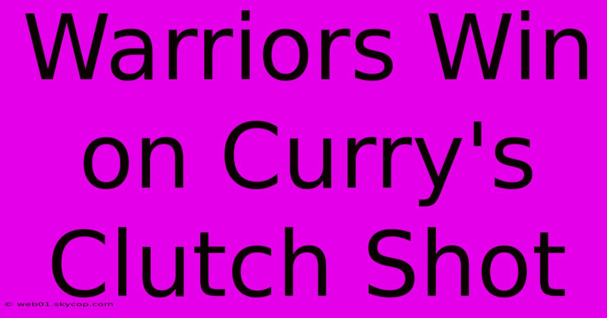 Warriors Win On Curry's Clutch Shot