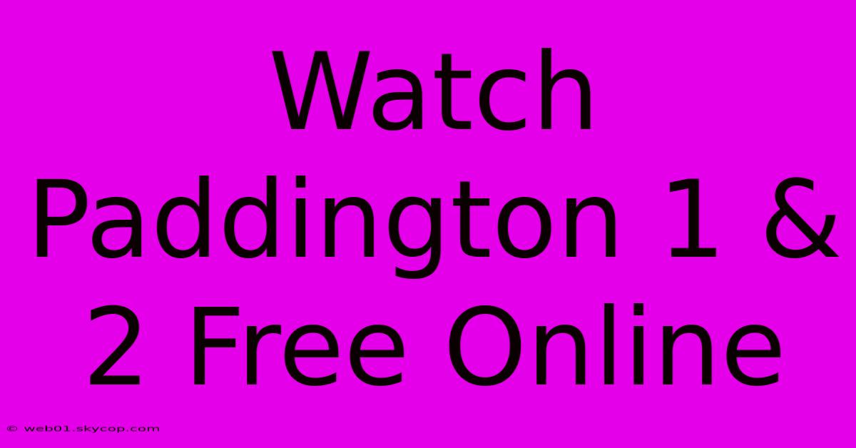 Watch Paddington 1 & 2 Free Online